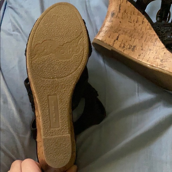 Self Esteem Black Lace Wedges - Picture 4 of 4